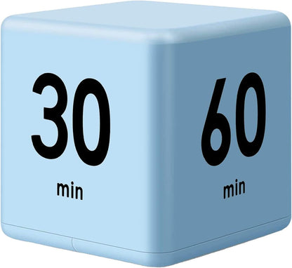 Cube Timer, Kids Timer with Gravity Sensor Flip 15 20 30 60 Mins Countdown Settings for ADHD, Time Management, Classroom, Productivity Workout, Kitchen, Cooking, Study (Pink)