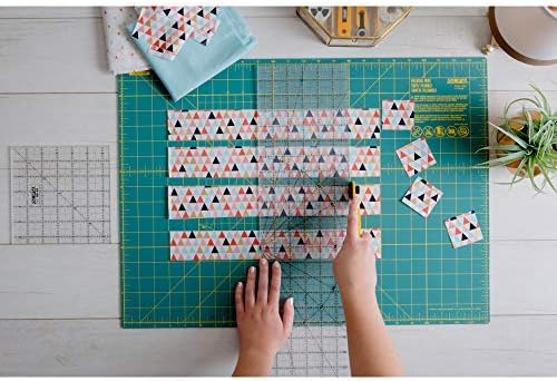OLFA 18" x 24" Self Healing Rotary Cutting Mat (RM-SG) - Double Sided 18x24 Inch Cutting Mat with Grid for Quilting, Sewing, Fabric, & Crafts, Designed for Use with Rotary Cutters (Green)