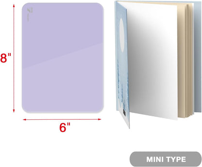 TOWON Small Glass Dry Erase Board, Desk White Board with Standing, Mini Whiteboard Easel Pad Set, Stenography Artifact for Office, Home and School Supplies, 8x6 Inches, Black