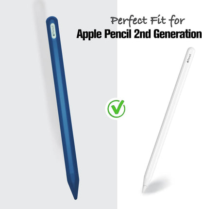 KELIFANG Silicone Case for Apple Pencil Pro 2024 & Apple Pencil 2nd Generation, Cute Pink Protective Skin Sleeve Cover Holder Grip and Tip Cap Accessories Compatible with iPad Pro 11 12.9 13 Inch