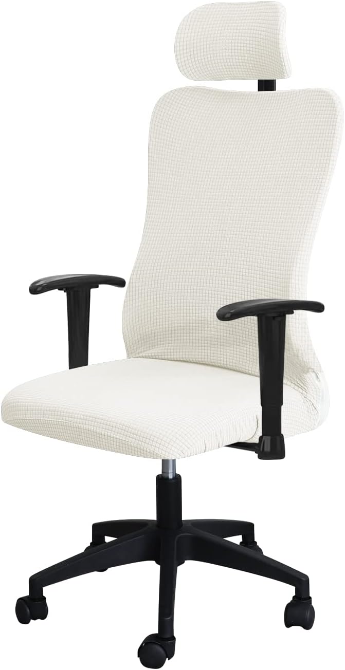 FORCHEER Office Chair Armrest Covers 12-15 Inch Velvet Elastic Black Arm Rest Covers for Desk Computer Chairs Washable