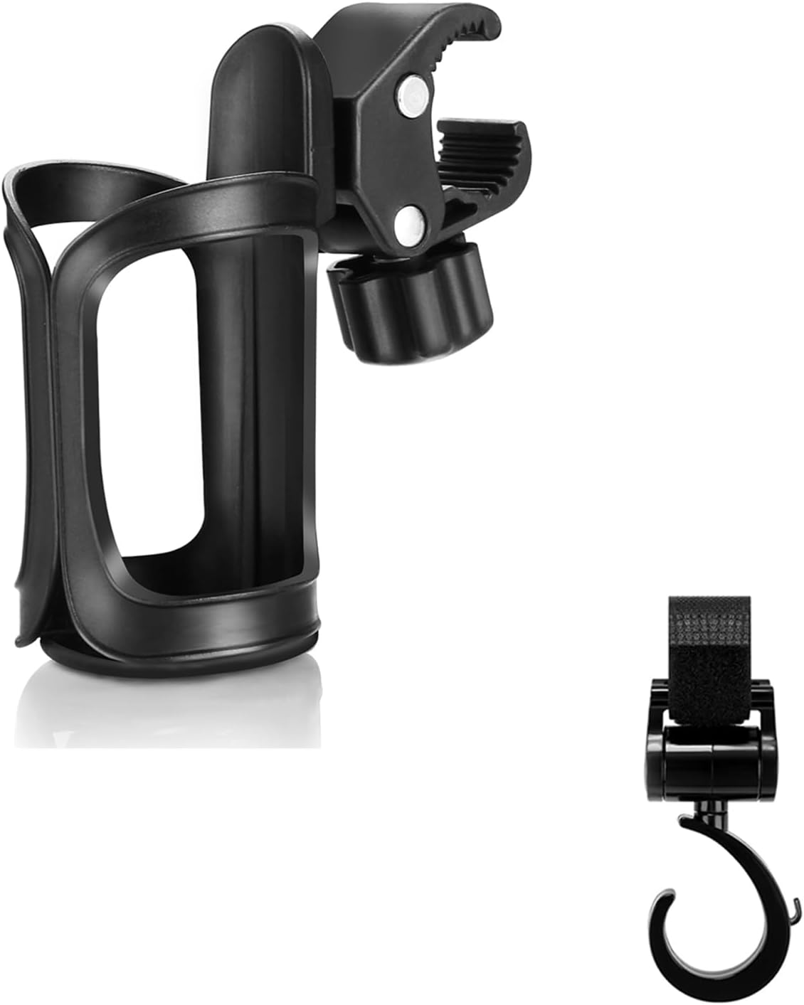 Accmor Stroller Cup Holder, Universal Cup Holder for Uppababy, Nuna, Doona Strollers, 360 ° Rotatable Bottle Holder for Stroller, Wheelchair, Walker