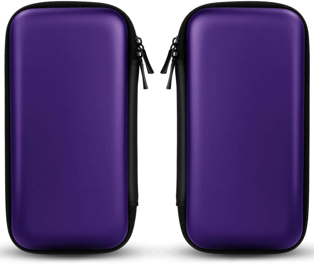 iMangoo Travel Essential Electronics Organizer Pouch Charger Case, Shockproof Dual Zipper Power Bank Cables Tech Accessories Purse, Men & Women Travel Must Have Storage Bag, 6.5x3.2x1 inch Rose Gold