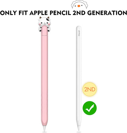 NIUTRENDZ Cute Bear Apple Pencil Case for Apple Pencil 2nd Generation Case Silicone Protective Cover Sleeve Skin Accessories (Brown, Apple Pencil 2nd Generation)