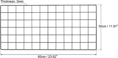 PATIKIL 16"x12" Wire Grid Panel, 1 Pack Wall Grid Decorative Panels Board Photo Pictures Display Decor Hanging Organizer for Home Office, Black
