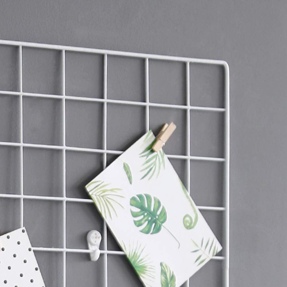 Wall Grid 2 Pack Wire Photo Grid Panels Black Memo Board Wall Organizer (black)