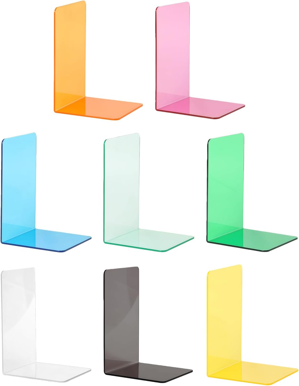 Book Stand for Display, Clear Bookends for Bookshelves, Decorative Book Holder for Music Sheets and Magazines