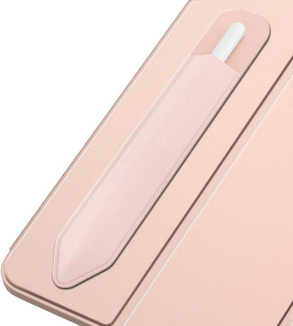 MoKo Pencil Holder Sticker Fit Apple Pencil Pro, Apple Pencil (USB-C), iPencil 1st/2nd Generation, Elastic Pencil Pocket Pouch Adhesive Sleeve Attached to iPad Case for Stylus Pens,Black