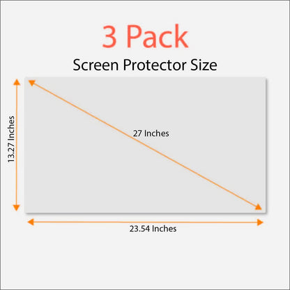Anti-Glare and Anti Finger Print Screen Protector (3 Pack) for 20 Inches Widescreen Desktop Monitor