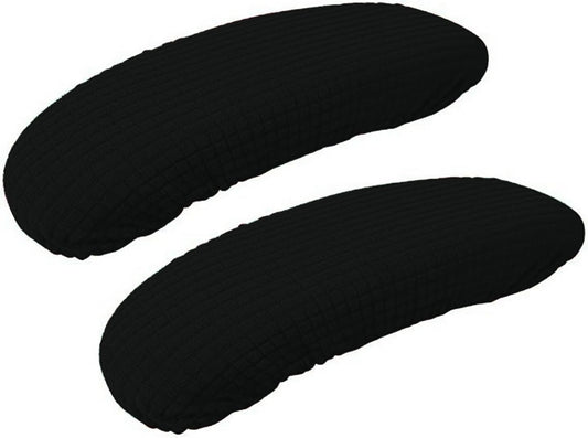 Office Chair Arm Covers,Office Chair Arm Rest Cover Gaming Chair Armrest Covers Office Removable Arm Rest Covering Elastic Chair Armrest Cover (Black, 2Pcs/Set (10-13) x (2-4) x 1.9 inches)