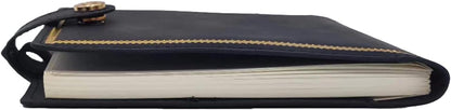 PU Leather Lanyard Meeting Notebook Neck Hanging Notepad with ID Slot and Pen, 3.5X5.1inch, Black