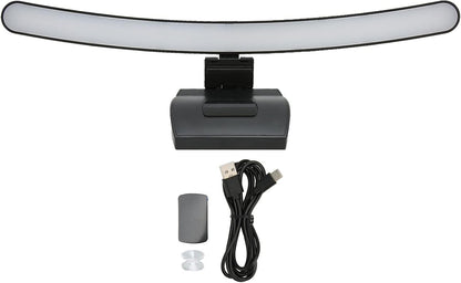 Computer Monitor Lamp, Relieve Eye Fatigue,Asymmetric Optical,Touch Dimming Screen Monitor Light Bar with 7 Color RGB,E Reading LED Task Lamp for Curved Screen Gifts,Learn