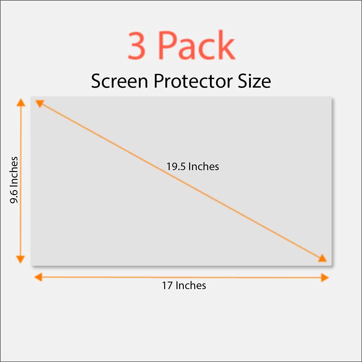 Anti-Glare and Anti Finger Print Screen Protector (3 Pack) for 20 Inches Widescreen Desktop Monitor