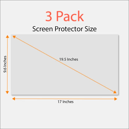 Anti-Glare and Anti Finger Print Screen Protector (3 Pack) for 20 Inches Widescreen Desktop Monitor