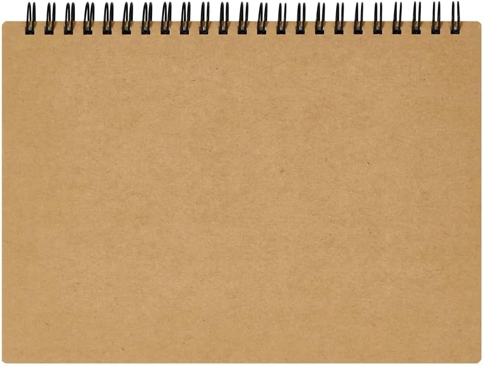 Maruman Mnemosyne Grid Notebook- Horizontal A4 Layout, 8.27" x 11.69", 70 Sheets / 140 Pages, 5mm Graph Paper Journal, Perforated Pages & Wire-Bound to Lay Flat, Black, Made in Japan