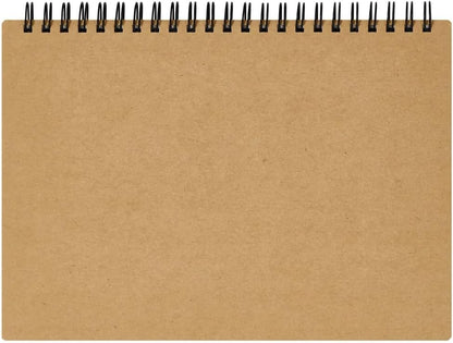 Maruman Mnemosyne Grid Notebook- Horizontal A4 Layout, 8.27" x 11.69", 70 Sheets / 140 Pages, 5mm Graph Paper Journal, Perforated Pages & Wire-Bound to Lay Flat, Black, Made in Japan