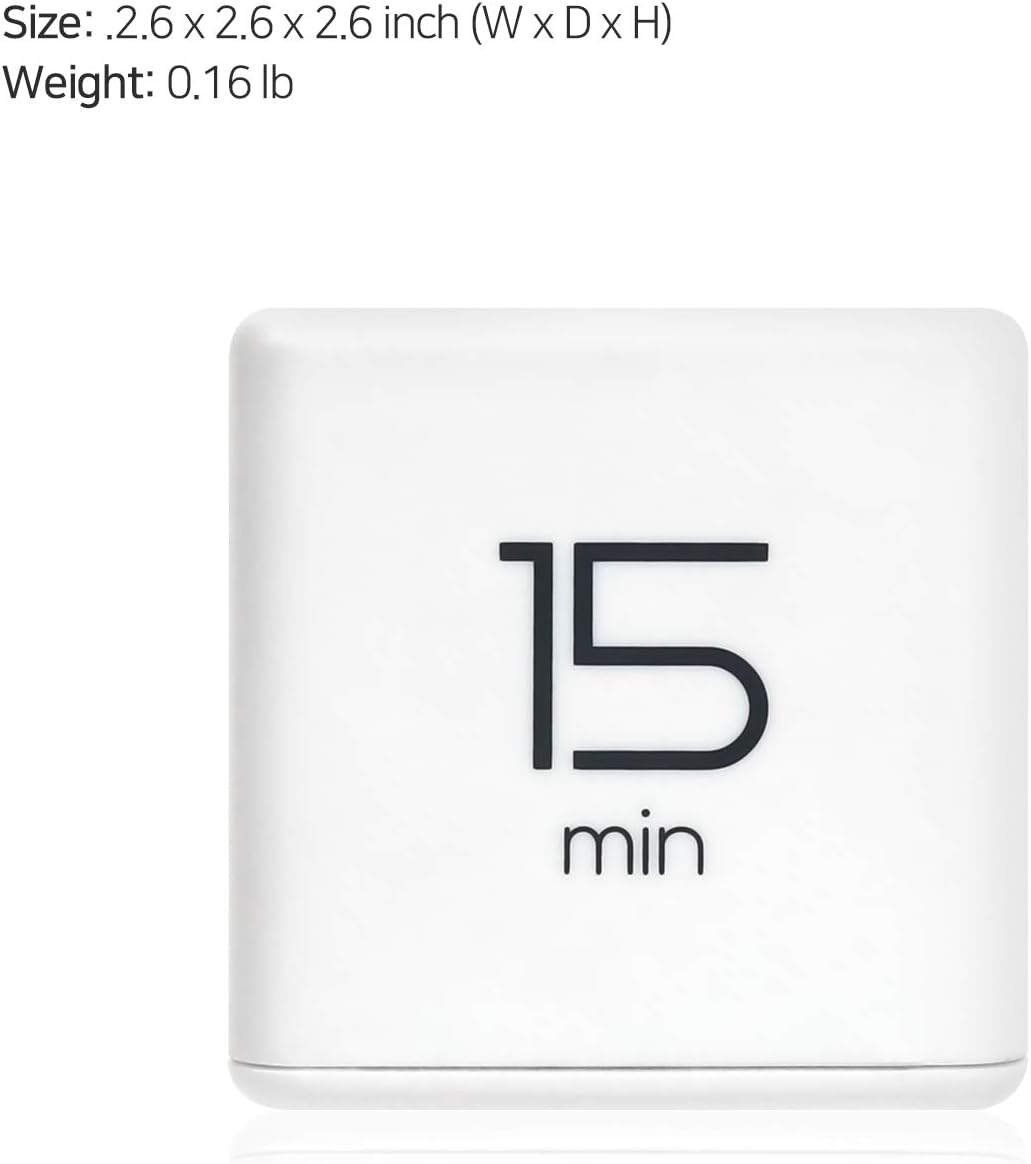 mooas Cube Timer (Mint), Flip Timer Productivity Timer, Time Management, Block Timer Kids Cube Timer Kitchen Timer Desk Timer for Studying Workout Classroom 1, 3, 5, 10 min Timer Setting