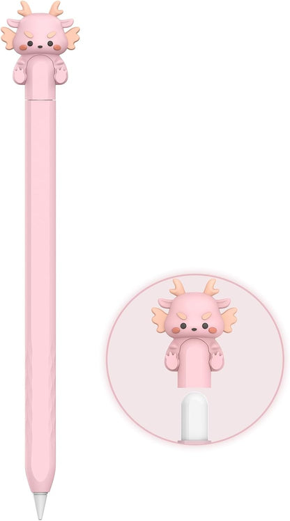 NIUTRENDZ Cute Bear Apple Pencil Case for Apple Pencil 2nd Generation Case Silicone Protective Cover Sleeve Skin Accessories (Brown, Apple Pencil 2nd Generation)