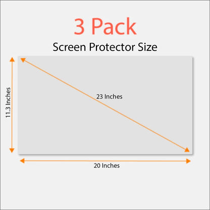 Anti-Glare and Anti Finger Print Screen Protector (3 Pack) for 20 Inches Widescreen Desktop Monitor
