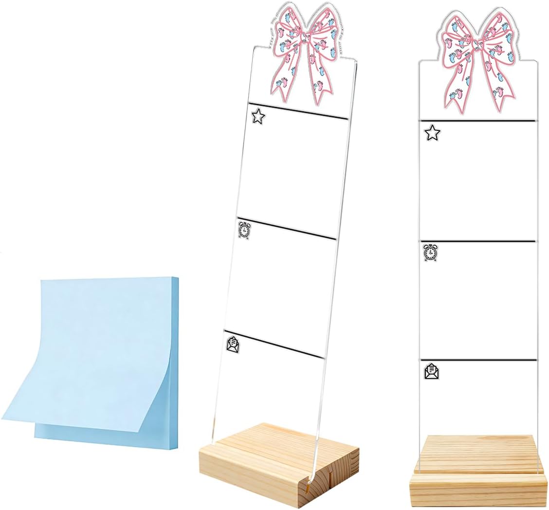 Monitor Memo Board Computer Monitor Memo Board Sticky Note Organizer Hold On Partner Im Overstimulated Sign Acrylic Desk Accessories Removable Wooden Base Set Sticky Notes 100 Sheets 11.8×3.1 inches