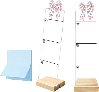 Monitor Memo Board Computer Monitor Memo Board Sticky Note Organizer Hold On Partner Im Overstimulated Sign Acrylic Desk Accessories Removable Wooden Base Set Sticky Notes 100 Sheets 11.8×3.1 inches