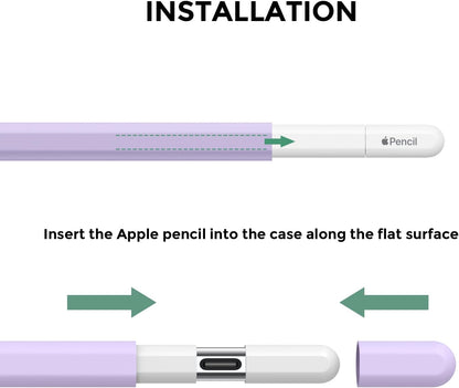 AhaStyle Silicone Case for Apple Pencil (USB-C) 2023 Ultra Thin Proteative Cover Skin Apple Pencil Sleeve Anti-Slip Grip Compatible with Apple Pencil USB C (Lavender)