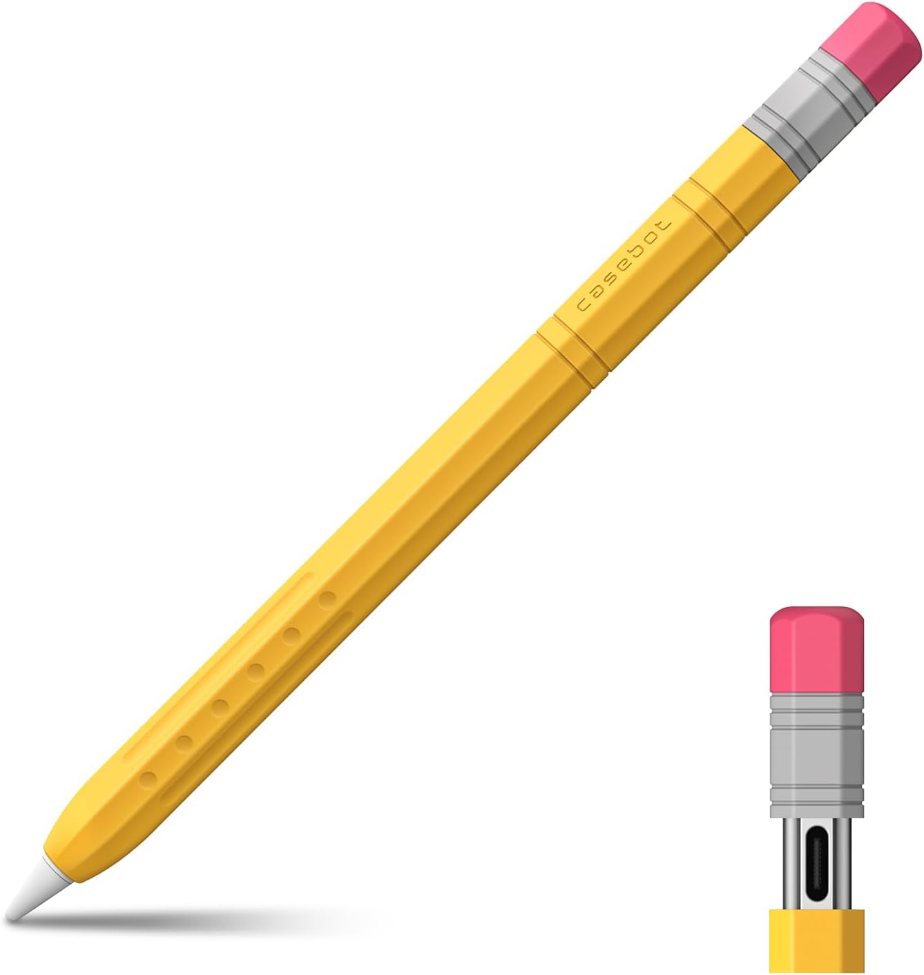 Fintie Silicone Sleeve for Apple Pencil (USB-C), Light Pen Skin Case Cover Soft Protective Anti-Slip Pencil Grip Holder, Supports Magnetic Attachment, Pink
