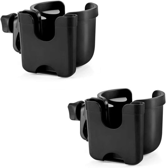 Accmor Stroller Cup Holder with Phone Holder, Bike Cup Holder, Universal Cup Holder for Uppababy Nuna Doona Strollers, 2-in-1 Cup Phone Holder for Walker Wheelchair Scooter Accessory - Colors B