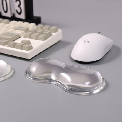 Clear Gel Wrist Rest for Keyboard and Mouse, Green Silicone Mouse Wrist Rest Set, Cute Ergonomic Wrist Rest for Keyboard 60%/75%(Green)
