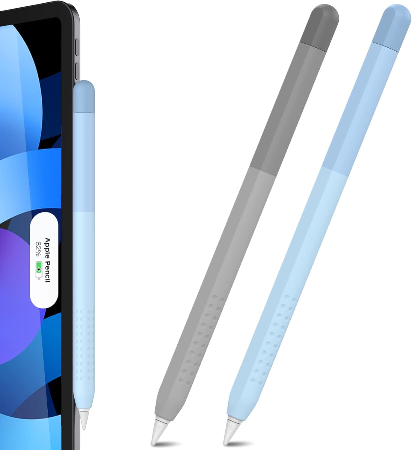 Delidigi for Apple Pencil Pro Case (2024) & Apple Pencil 2nd Generation Sleeve,Soft Silicone Grip Cover,Magnetic Charging Compatible,Double Tap Support,Gradient Color Design