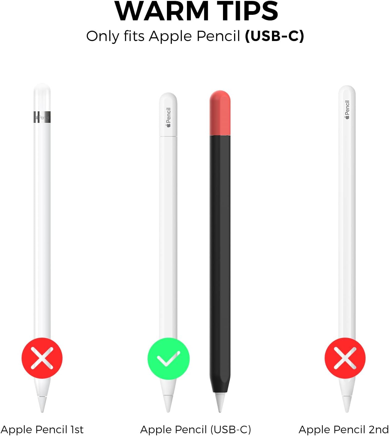 AhaStyle Silicone Case for Apple Pencil (USB-C) 2023 Ultra Thin Proteative Cover Skin Apple Pencil Sleeve Anti-Slip Grip Compatible with Apple Pencil USB C (Lavender)