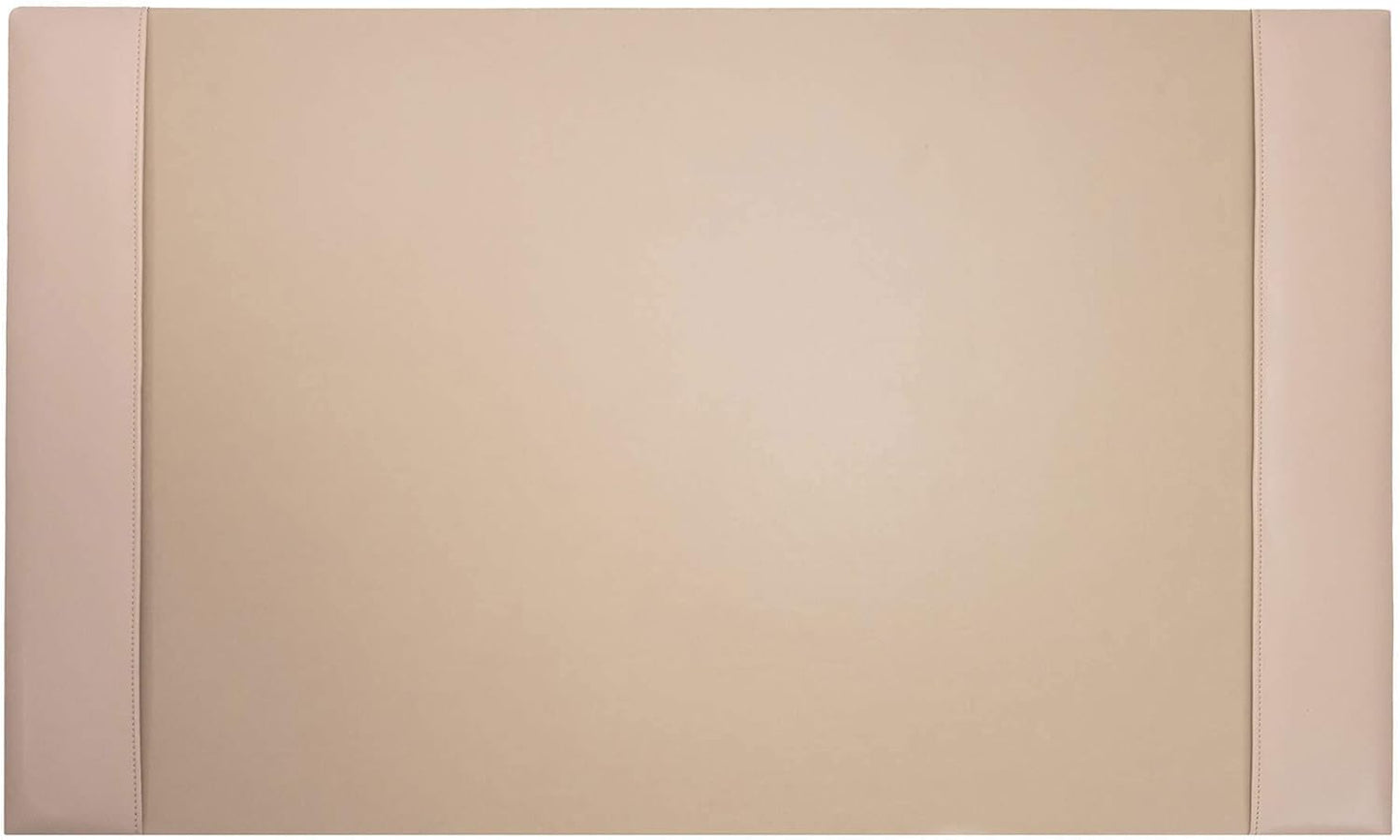 DACASSO Bonded Leather Desk Pad with Side Rails - Luxury Leather Desk Blotter for Writing - Padded Executive Desk Surface Protector - ( Burgundy, 30” x 18”)