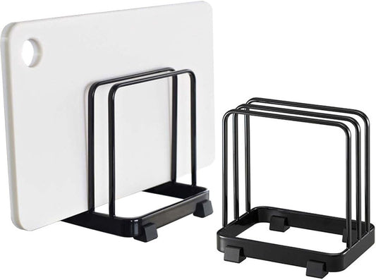 Cutting Board Organizer, Cutting Board Holder Rack, Baking Cookie Pan Sheets for Cabinet Storage or Kitchen Counter (Black)