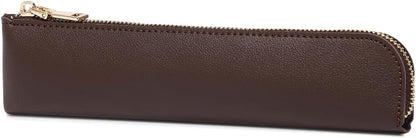 Canvas Pencil Case Small Pencil Pouch Slim Lightweight Pen Case Holder Cute Zipper Bag for School Office