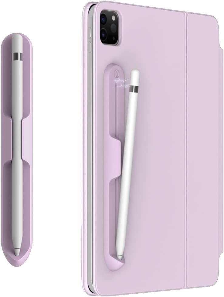 LOVE MEI iPencil Holder Sticker for Apple Pencil 1st/2nd Generation, Strong Adhesive Silicone Holder Sticker [Magnetic Attach Design] Accessories for iPad Stylus Pens