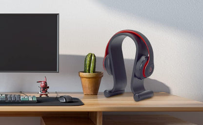 SAMDI Wood Headphone Stand, Headphone Holder Wood Headset Stand Compatible for Sony, Bose, Shure, Jabra, JBL, AKG Gaming Headphones Display et. (Walnut)
