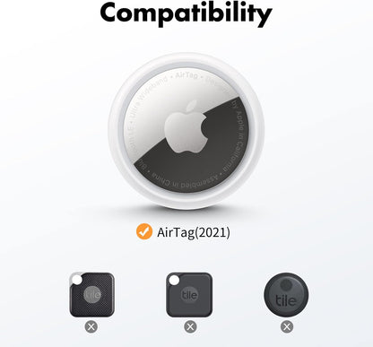 UNBREAKcable AirTag Holder for Apple - 4 Pack Air Tag Case [Fit Tightly Design] [Easy to Install] [Hold Securely] Waterproof TPU Protective Cover with Metal Keychain for Kids,Pet,Luggage,Backpack,Keys