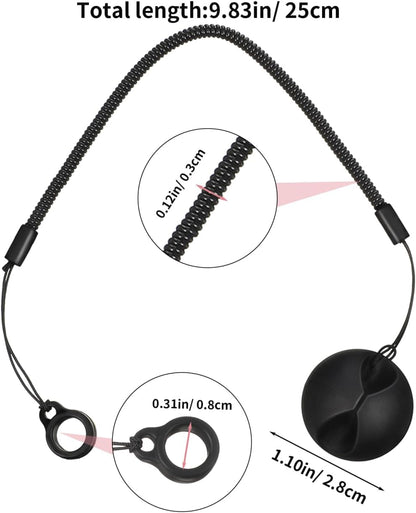 TOYANDONA 2pcs Pen Lanyards - Elastic Lanyard Tether with Silicone Ring and Holder Retractable Stylus Tether Leash Pen Strap for School Office Supplies Desk Clipboards Tablets