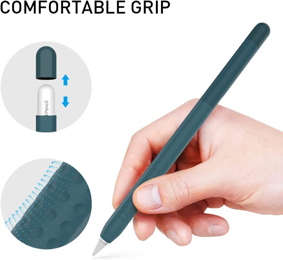 Delidigi for Apple Pencil Pro Case (2024) & Apple Pencil 2nd Generation Sleeve,Soft Silicone Grip Cover,Magnetic Charging Compatible,Double Tap Support,Gradient Color Design