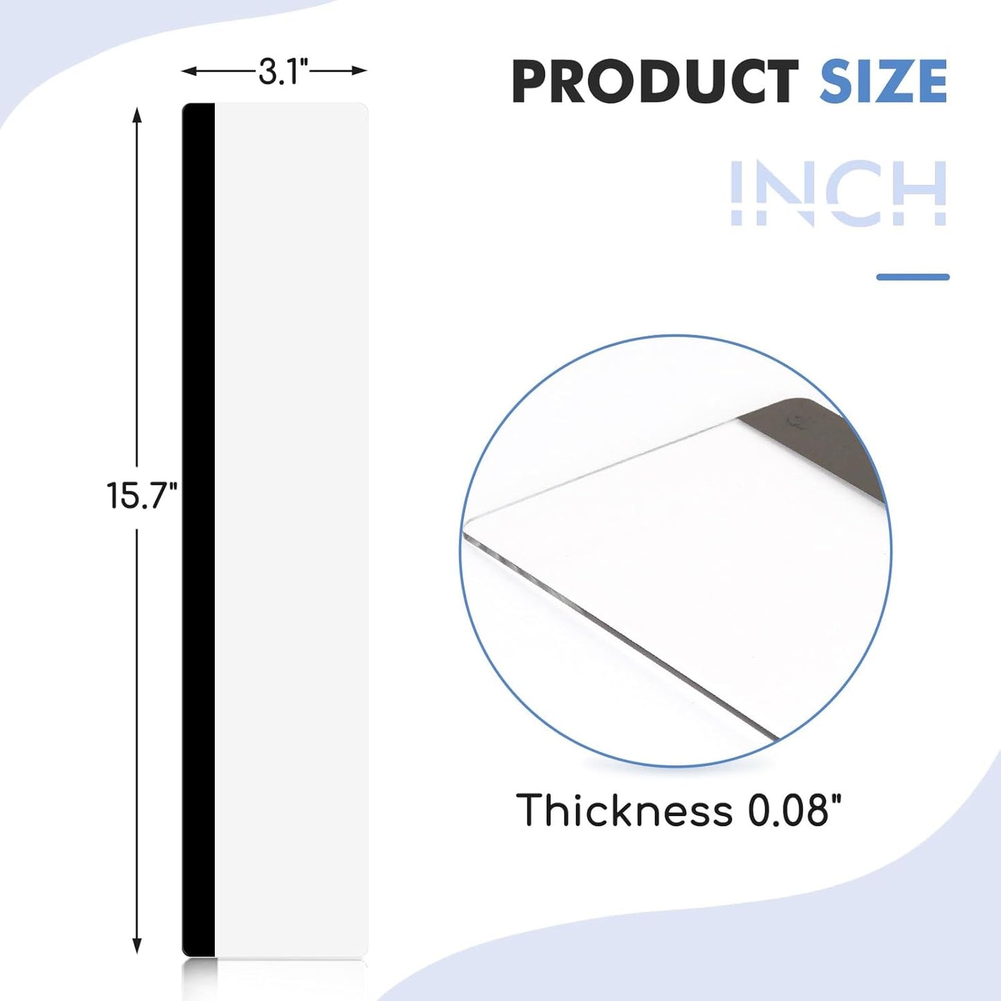 DOLLAR BOSS Monitor Memo Boards for Computers 2 Pcs Office Desk Accessories 11" x 3.1" Transparent Acrylic Monitor Side Panel Multifunction Message Board Screen Note Holder for Office Home Work Desk