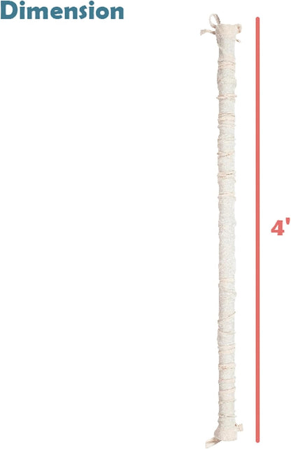 Aspen Creative 15013-21A, 6' Wheat Faux Silk Fabric Cord & Chain Cover, Easy to Install for Lighting Fixture, Cable Management, Lamp Wire Cover