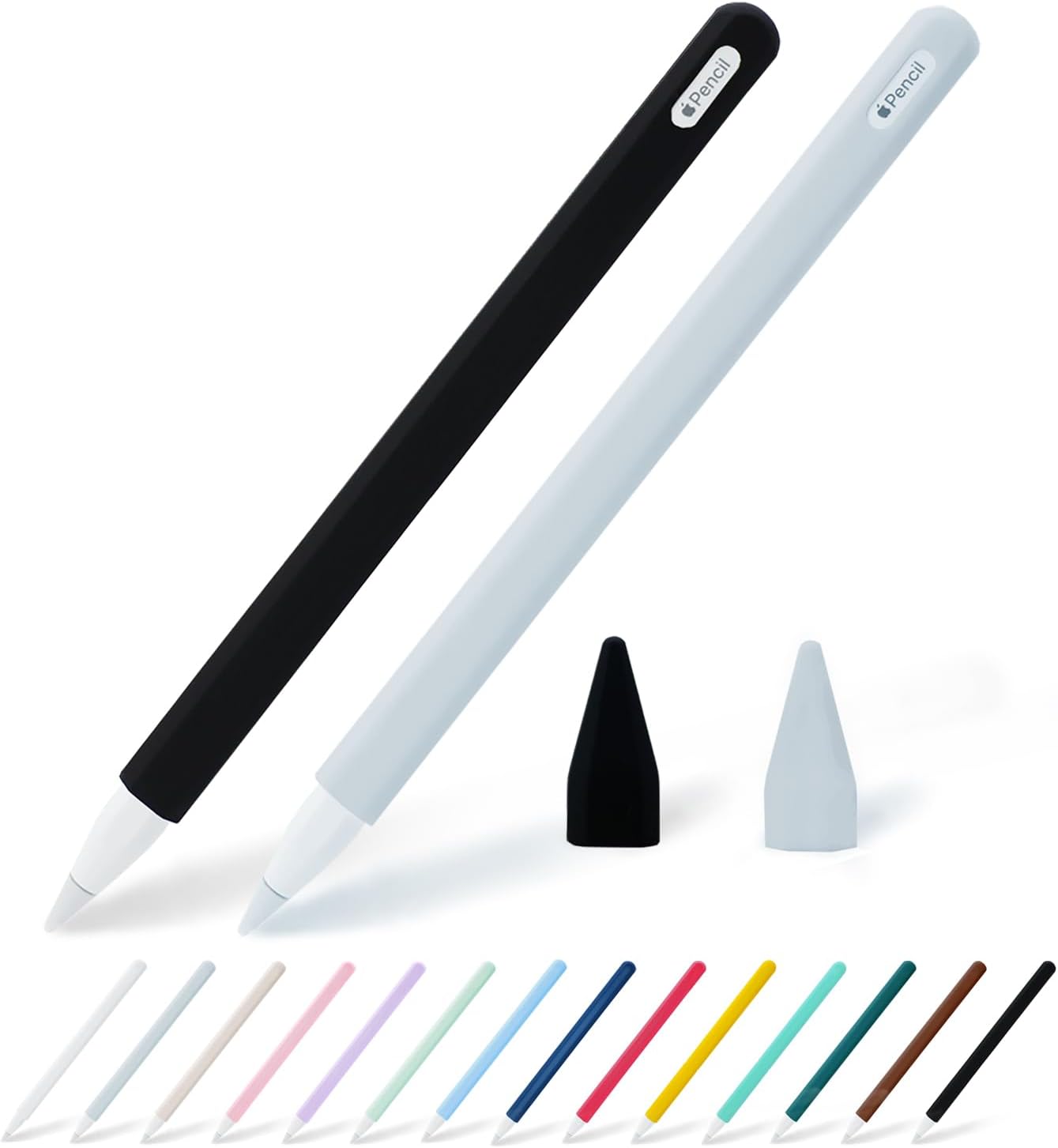 KELIFANG Silicone Case for Apple Pencil Pro 2024 & Apple Pencil 2nd Generation, Cute Pink Protective Skin Sleeve Cover Holder Grip and Tip Cap Accessories Compatible with iPad Pro 11 12.9 13 Inch