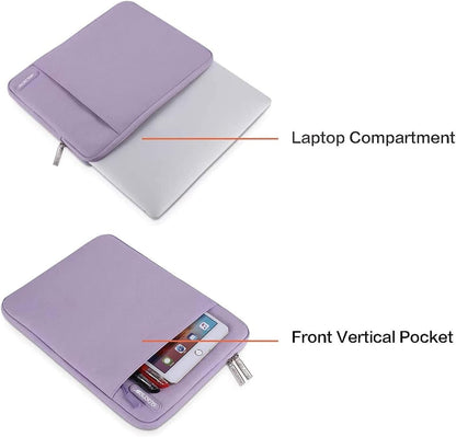 MOSISO Laptop Case 13.3 inch, 13-13.3 inch Laptop Sleeve Compatible with MacBook Air/Pro 13/Pro 14 M5 M4 M3 M2 M1, HP Dell ASUS Lenovo,Polyester Vertical Computer Sleeve Bag with Pocket, Antique Green - Colors B