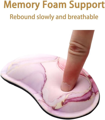 MXCOIRTP Wrist Rest for Mouse, Ergonomic Memory Foam Wrist Cushion Support Pad, Mouse Wrist Pad with Non-Slip Base for Typing Pain Relief, Office, Home, Gaming, Computer, Black