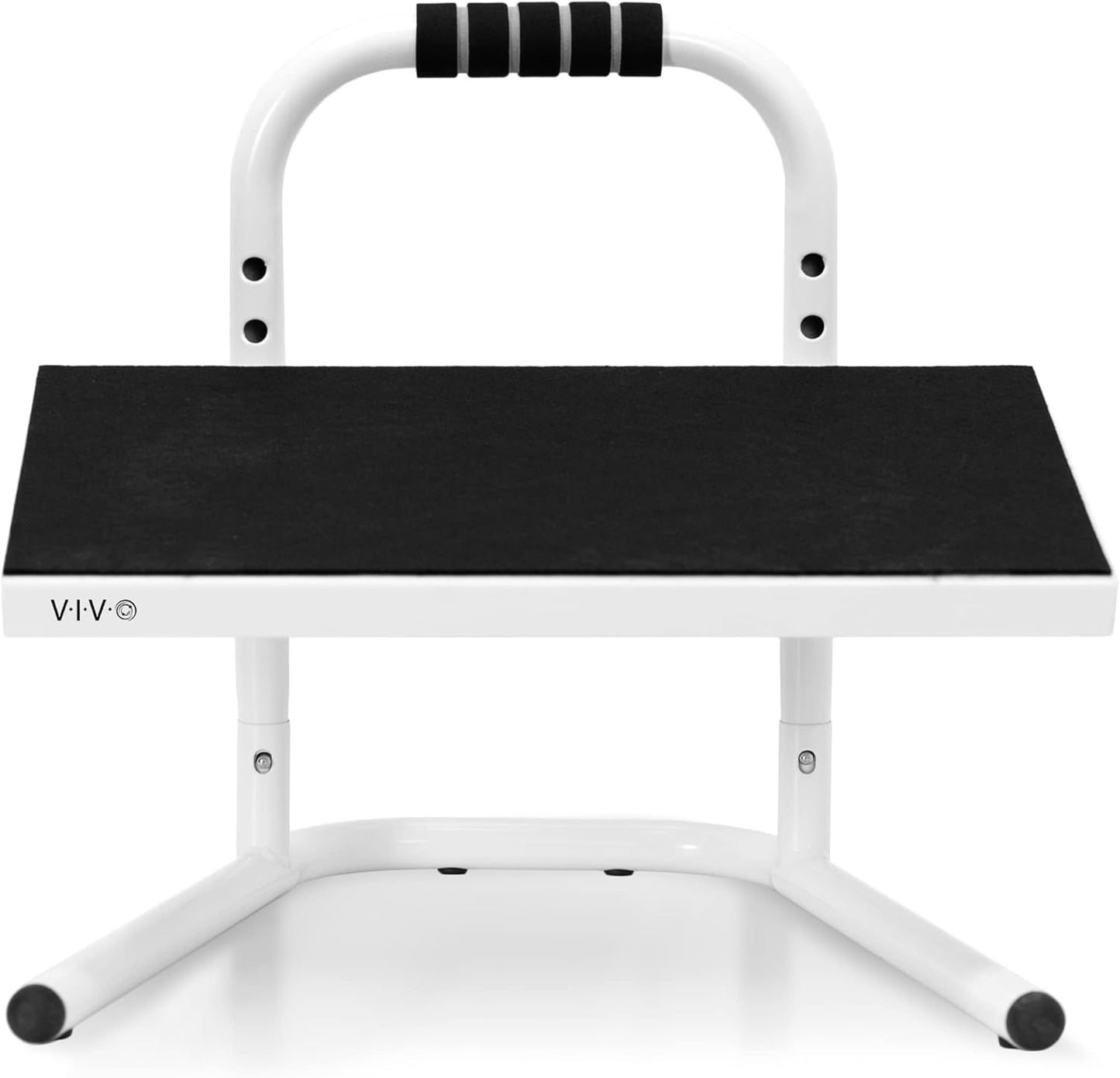 VIVO Ergonomic Height Adjustable Foot Rest Relief Platform, Elevated Stool for Comfortable Sit to Stand Workstation, Non-Slip Surface, Portable, Home Office Classroom Use, Black, STAND-FT01