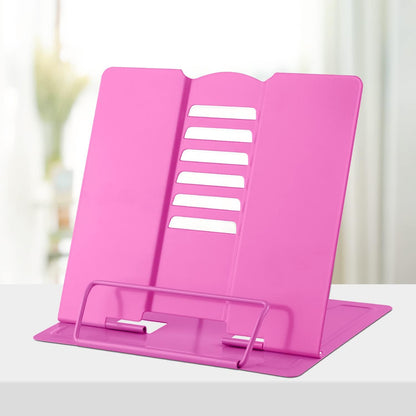 Honagu Book Stand Metal Desk Book Holder, Book Holders for Reading Hands Free, Adjustable Cookbook Documents Holder, Portable Bookstand for Music Books, Textbook, Recipe, Tablet, Ipad (Black)
