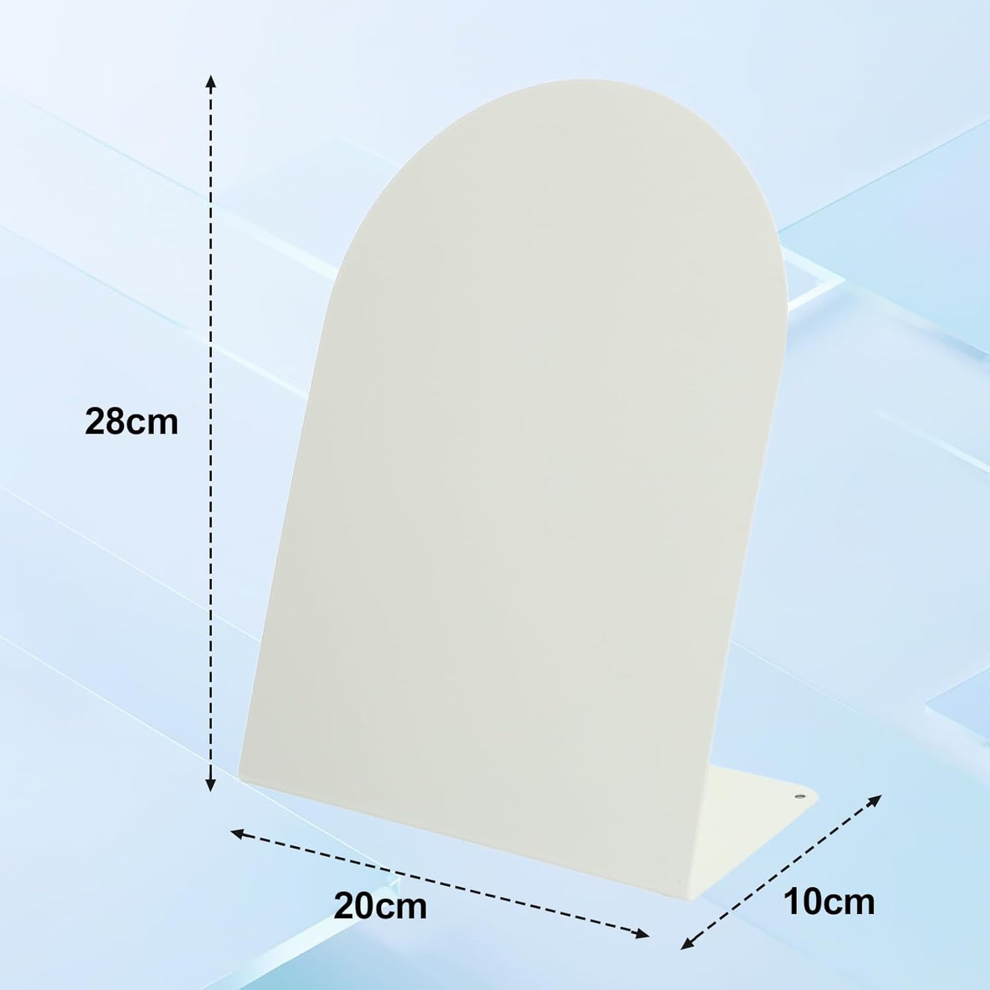 2 Pack Desk Magnetic Bulletin Board Metal Tabletop Memo Souvenir/Photos Display Board Magnet Display Stand for Home School Kitchen Office (2, White, ARC)