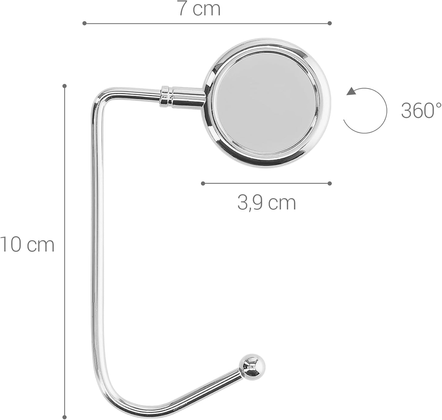 kwmobile Purse Hook for Table - Set of 2 Purse Holder - Handbag Hanger - Portable Bag Holder - Bag Hooks for Desk - Table Hook Gold