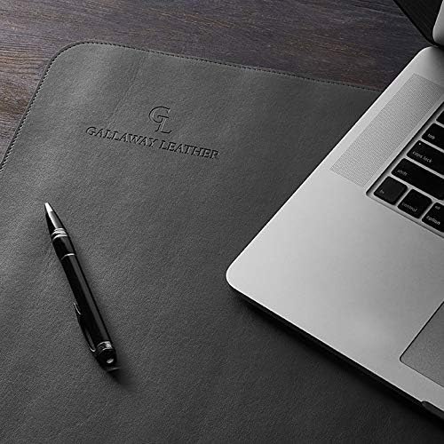Gallaway Leather Desk Mat, Office Writing Desk Pad, Large 36" x 17" Dark Brown, for Top of Desks, Gift Ready Elegant Computer Desk Cover Protector PU Leather
