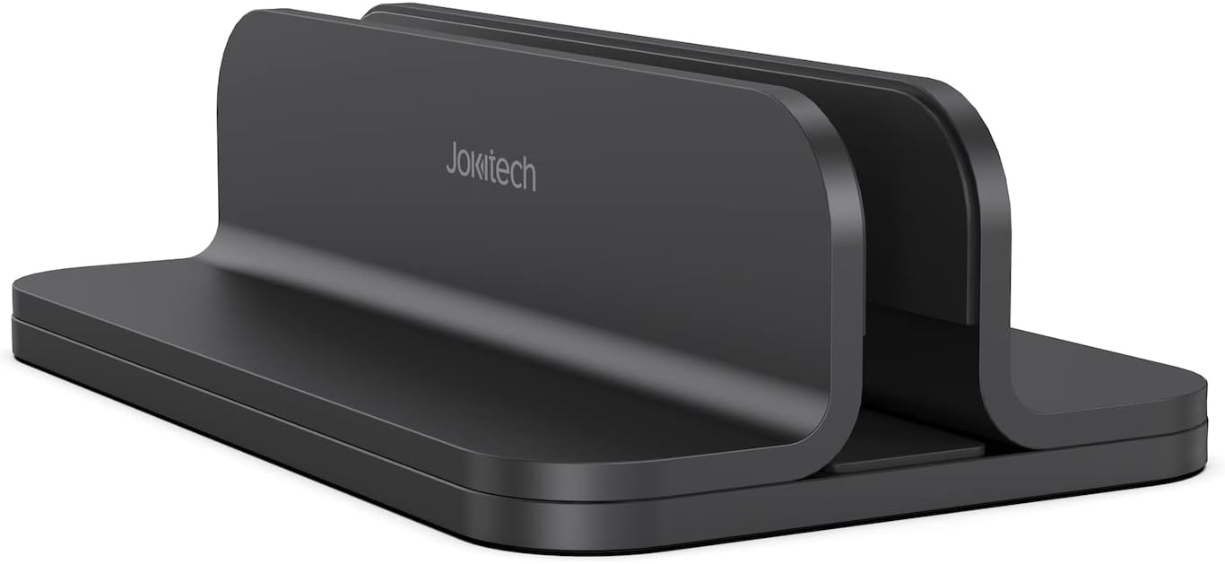 JOKItech Aluminum Laptop Stand, Sturdy and Adjustable, Compatible with Apple MacBook Pro/Air, Mac Mini, iPad Pro, Silver